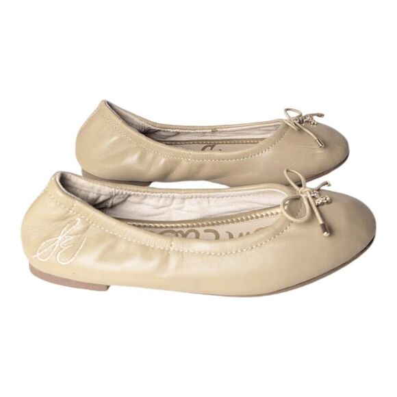 SAM EDELMAN Felicia Tan Leather Ballet Flats Girl's Size 1 - Picture 3 of 8